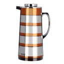 Royalford 1.6L Double Wall Golden Figured Vacuum Flask - Portable Heat Insulated Thermos Hot/Cold