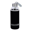 Royalford 500Ml Glass Water Bottle With Neoprene Bag - Portable Steel Cap Lead-Free, Travel Flask