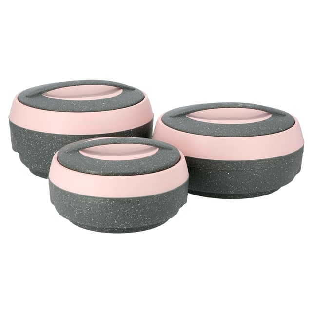 طقم اواني  ( أواني تقديم ) 3 قطع - ازرق / رماي Royalford -  Cosmos Insulated Casserole