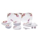 Royalford 71Pcs Opal Ware Dinner Set - Floral Design Plates, Bowls, Spoons & Salt & Pepper Set