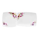 Royalford 71Pcs Opal Ware Dinner Set - Floral Design Plates, Bowls, Spoons & Salt & Pepper Set