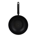 Royalford 32Cm Carbon Steel Wokpan - Long Handle Non-Stick Wokpan - Frying Pan, Black-Coated