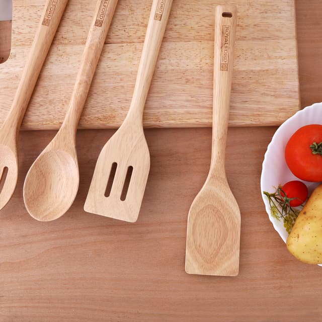 ملعقة خشبية كبيرة رويال فورد Royalford Rubber Wood