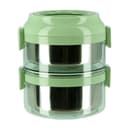 سفرطاس ( 1.6 لتر ) طبقتين - اخضر Royalford -  Lunch Box - Portable Stainless Steel