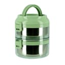 سفرطاس ( 1.6 لتر ) طبقتين - اخضر Royalford -  Lunch Box - Portable Stainless Steel