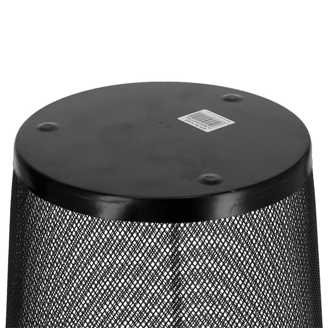 سلة مهملات بتصميم شبكة  صغيرة  أسود معدن رويال فورد Royalford Mesh Waste Bin - Portable Round Metal Small Trash Can Wastebasket