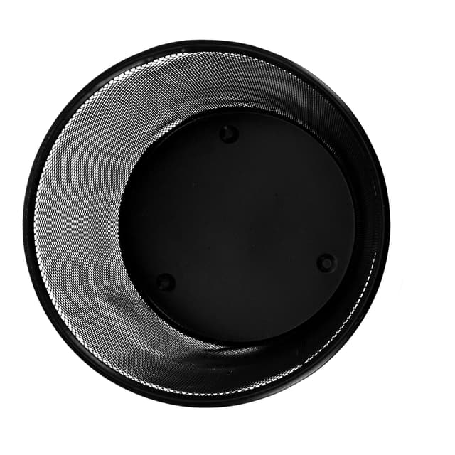 سلة مهملات بتصميم شبكة  صغيرة  أسود معدن رويال فورد Royalford Mesh Waste Bin - Portable Round Metal Small Trash Can Wastebasket