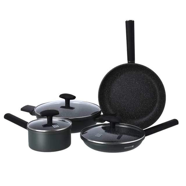 Royalford 7 Pcs ALU Nonstick cookware set 1X2