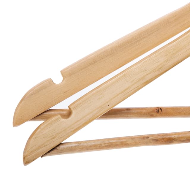 Royalford 4Pcs Rotating Wooden Hanger Set - Made From Quality Natural Wood, Clothes Coat Garment