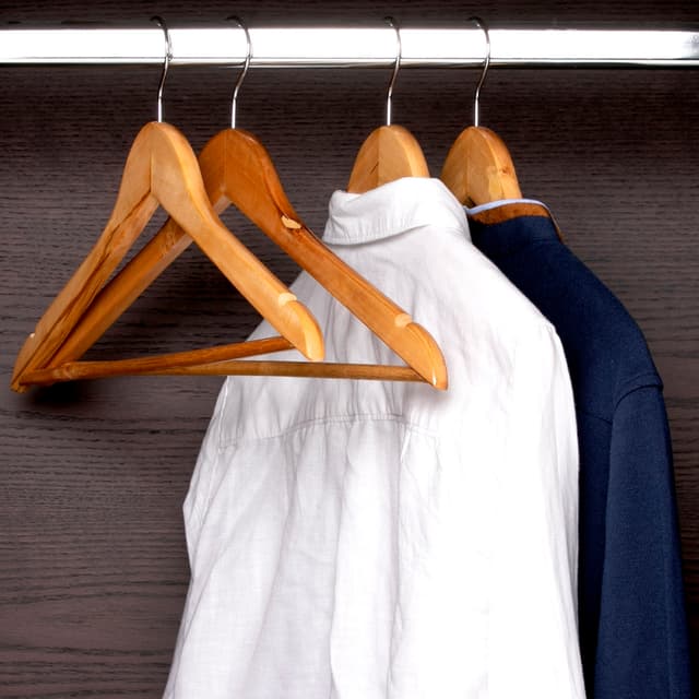 Royalford 4Pcs Rotating Wooden Hanger Set - Made From Quality Natural Wood, Clothes Coat Garment