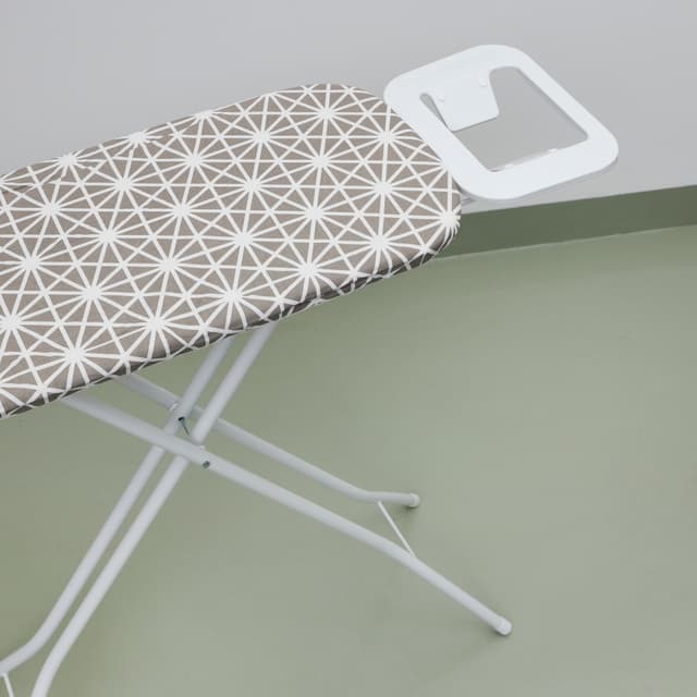 Royalford RF1510IB Mesh Ironing Board 134cmx33cmx88cm - Portable, Steam Iron Rest, Heat Resistant Cover |Lightweight Board with Adjustable Height & Rubber Feet Cover