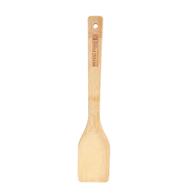 Royalford Bamboo Flat Turner - Heat Resistant Soft Grip Turner, Bamboo, Cooking And Baking Equipment