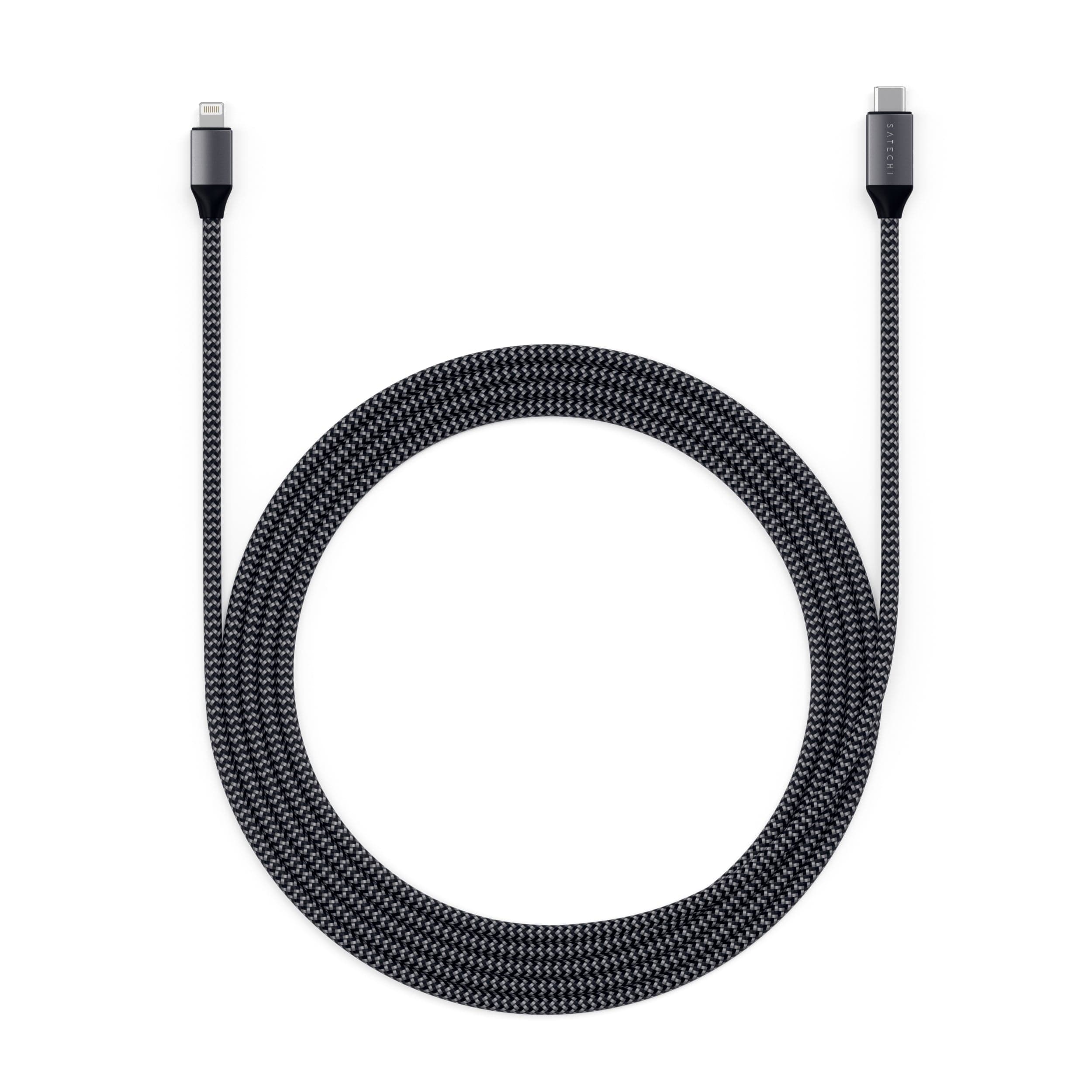 Satechi USB-C to Lightning Charging Cable 6Ft | MFi Certified Braided Nylon Compatible with Apple iPhone 12 Pro Max/12 Mini/12, 11 Pro Max/11 Pro/11, XS Max/XS/XR/X, 8 Plus/8 iPad/iPad Air