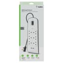 BELKIN Surge Protector - 6 outputs - 2 USB Ports - 2M - White