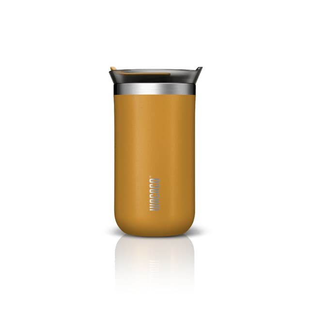 Wacaco OCTAROMA Vacuum Insulated Mug (300ml) - Double Wall Stainless Steel Vacuum Insulated Coffee Travel Mug with Leakproof Drinking Lid - Yellow