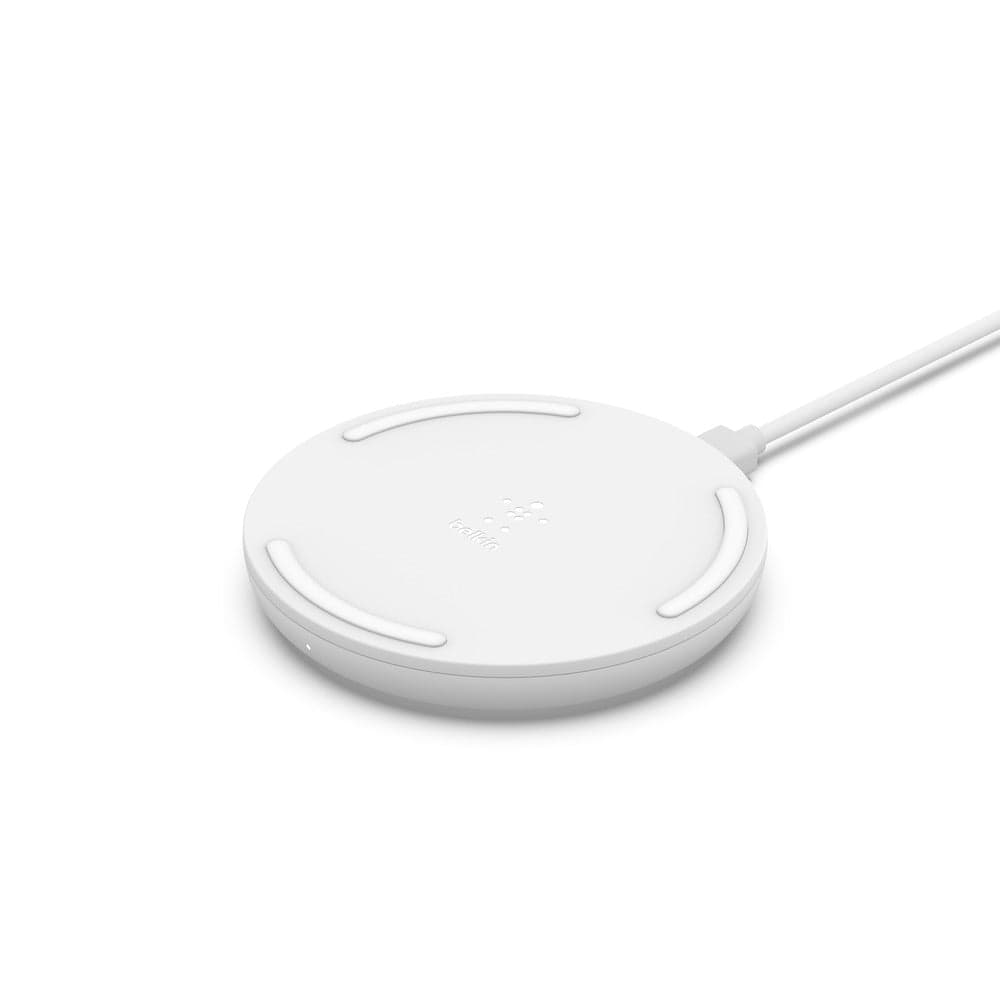 شاحن لاسلكي - 10 واط - أبيض - BOOST CHARGE Wireless Charger 10W (No PSU) - Charging & Qi Enabled - Belkin