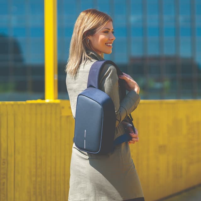 XD Design XD-Design Bobby Sling Anti-Theft Backpack - Tablet Travel Bag, Hidden Zipper, Cut Resistant, RFID Protected Pocket, w/ USB charging port, Multi Compartments & Water Replellant - Blue
