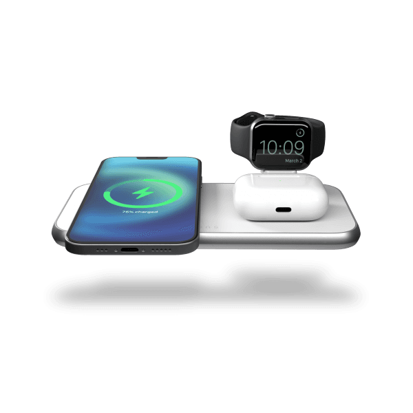 شاحن لاسلكي بقوة 45 واط Aluminium 4-in-1 Wireless Charger with 45W USB PD Power Supply Simultaneous charging for Apple iPhone Airpods, Apple Watch and iPad من Zens