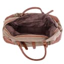 CANVY Canvas Duffle Bags - Portable Weekend Overnight Handbag Shoulder Bag, Unisex Travel Holdall Handbag with PU Leather Decoration - Weekend Daypack Large Holdall Travel Bag