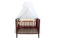 Baby Plus Coffee Wooden Bed With Cradle And Mosquito Net