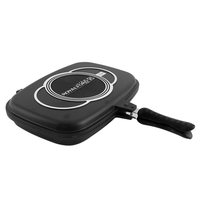 مقلاة شواء مزدوجة وجهين حجم 40 سم من رويال فورد Royalford Non-Stick Double Grill Pan 40 Cm
