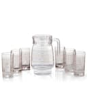 Royalford Glass Whiteline Water Set, 7pieces