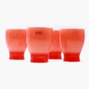 طقم كاسات مكون من اربع قطع من زجاج الإكريليك بلون وردي من رويال فورد Royalford Pink Acrylic Glass Set