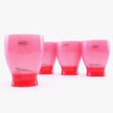طقم كاسات مكون من اربع قطع من زجاج الإكريليك بلون وردي من رويال فورد Royalford Pink Acrylic Glass Set