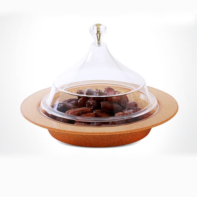 Royalford Acrylic Dom Candy Bowl With Lid, 26 Cm