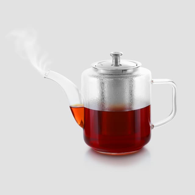 Royalford 960 Ml Glass Tea Pot With Stainless Steel Strainer