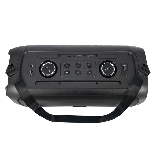 Geepas Portable And Rechargeable Professional Speaker, GMS11171 | Bluetooth/USB/TF Card/FM/TWS | Microphone & Guitar Input Jack | 7.4V 3600mAh Lithium Battery