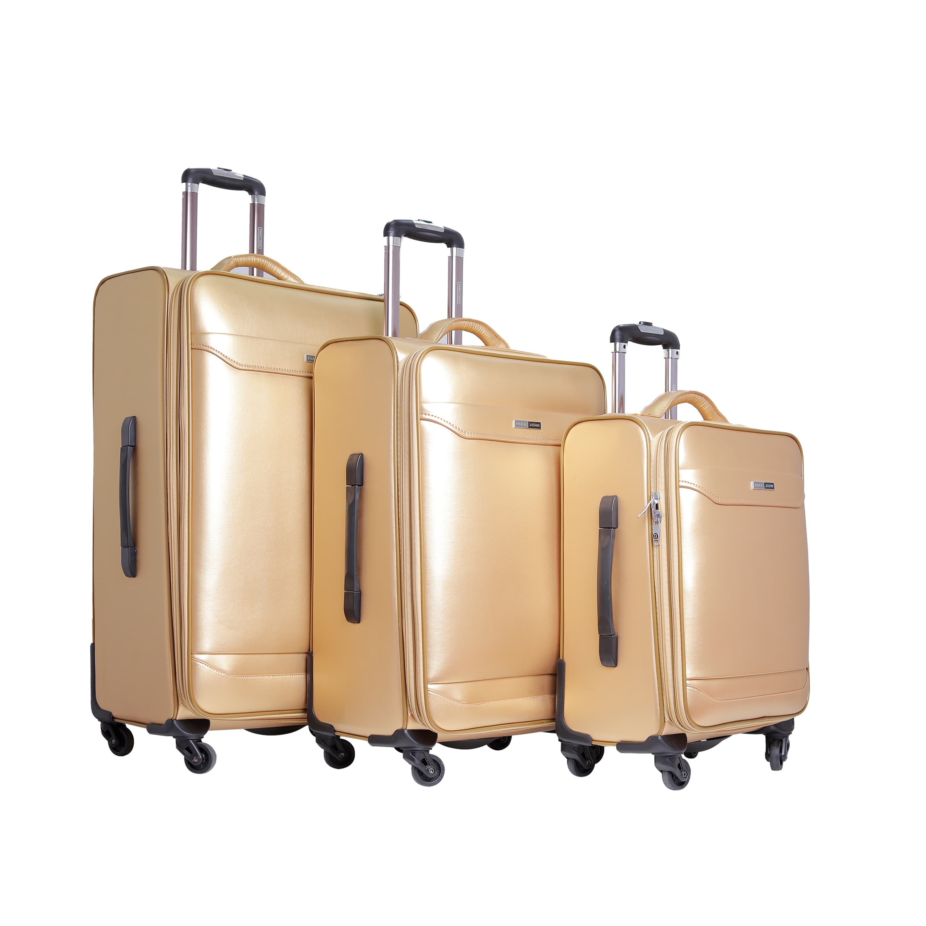 PARA JOHN PJTR3022 Buffalos 3 Pcs Trolley Luggage Set, Golden