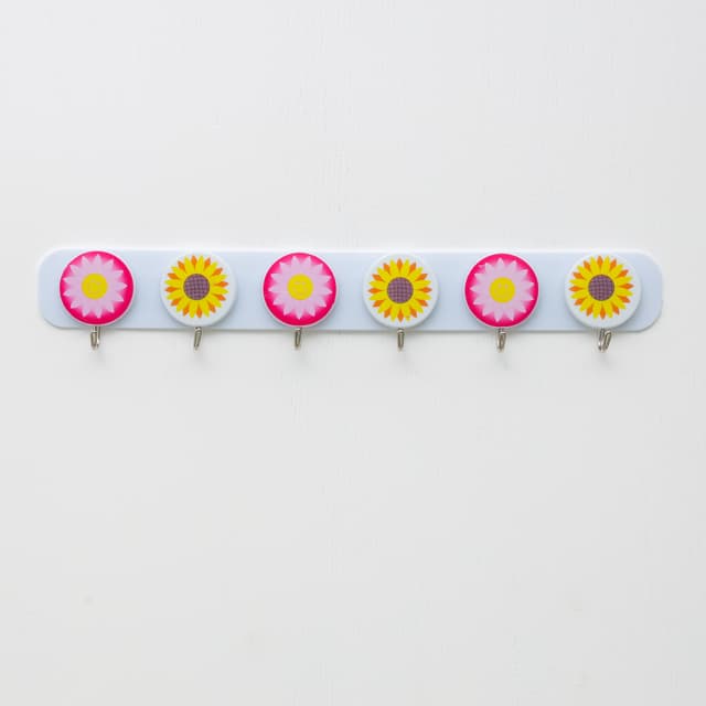 Delcasa 6 Pcs Clip Hook, DC2030 | Self Adhesive Wall Hook | Heavy Duty Waterproof For Bathroom, Kitchen, Coat, Towel, Robe Hanger