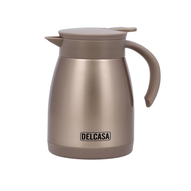 Delcasa Stainless Steel Coffee Pot, DC2129 | 500ml Capacity | Double Wall Construction | Stainless Steel Inner | BPA & Odour Free | Portable & Leak-Resistant | Keeps Drink Hot Or Cold For Hours