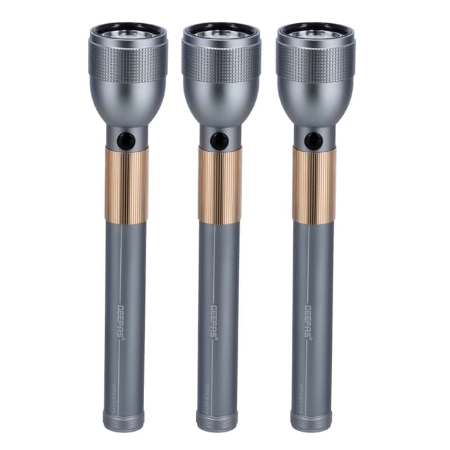 حزمة كشاف محمول قابل لإعادة الشحن مضاد للمياه Rechargeable Waterproof LED Flashlight - Geepas