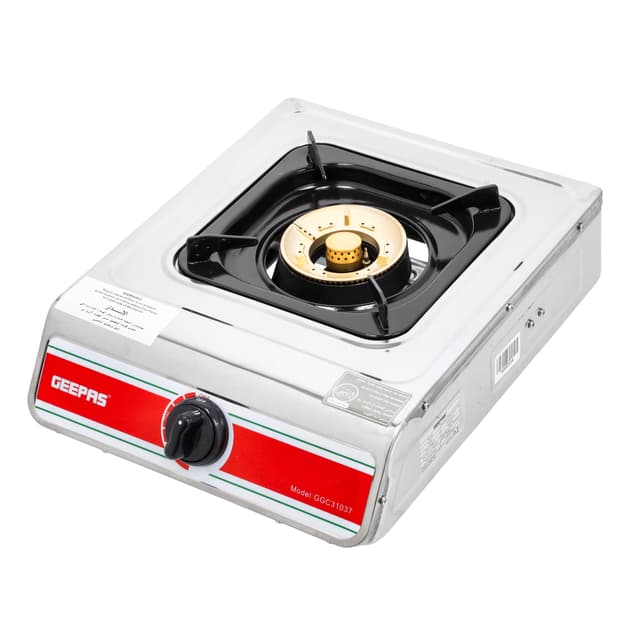 موقد غاز متنقل للرحلات والتخييم شمعة واحدة ستانلس ستيل جيباس Geepas Stainless Steel One Candle Gas Cooker