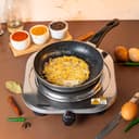 Geepas Stainless Steel Single Hot Plate, Indicator Light, GHP32023 - 1500W, Adjustable Temperature Control, Overheat Protection,2 Years Warranty, Non-Slip Feet, Auto Thermostat, Hot Plate for Kitchen Camping