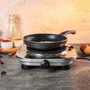 Geepas Stainless Steel Single Hot Plate, Indicator Light, GHP32023 - 1500W, Adjustable Temperature Control, Overheat Protection,2 Years Warranty, Non-Slip Feet, Auto Thermostat, Hot Plate for Kitchen Camping