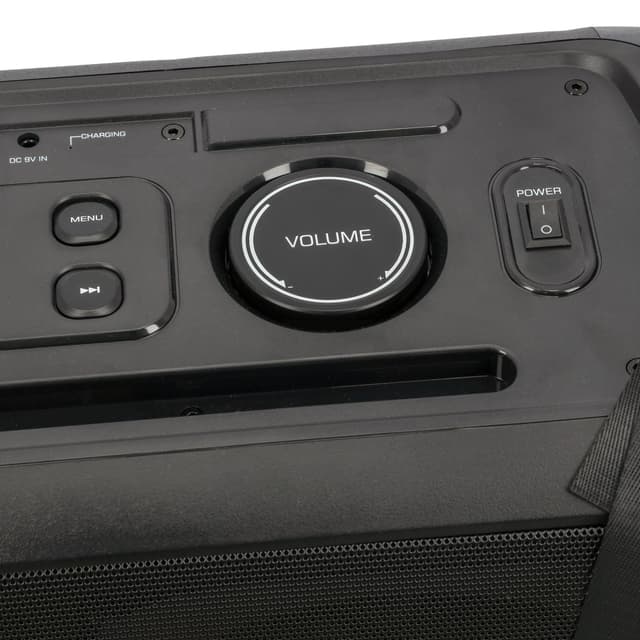 Geepas Portable And Rechargeable Professional Speaker, GMS11171 | Bluetooth/USB/TF Card/FM/TWS | Microphone & Guitar Input Jack | 7.4V 3600mAh Lithium Battery