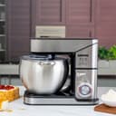 Geepas Multi-Function Kitchen Machine, GSM43044 | 10L Stainless Steel Bowl With Lid | 1.5L Glass Blender Jar | Meat Grinder | 6 Speed Control | Kitchen Electric Mixer With Dough Hook, Whisk, Beater