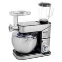 Geepas Multi-Function Kitchen Machine, GSM43044 | 10L Stainless Steel Bowl With Lid | 1.5L Glass Blender Jar | Meat Grinder | 6 Speed Control | Kitchen Electric Mixer With Dough Hook, Whisk, Beater