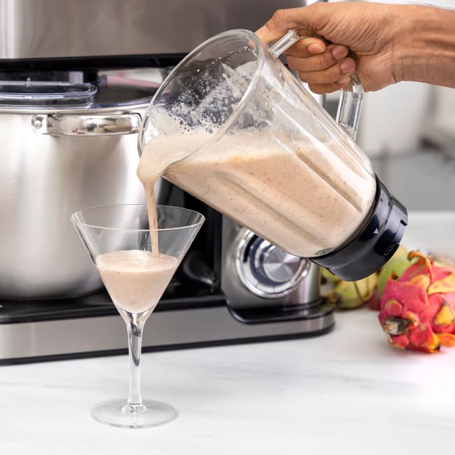 Geepas Multi-Function Kitchen Machine, GSM43044 | 10L Stainless Steel Bowl With Lid | 1.5L Glass Blender Jar | Meat Grinder | 6 Speed Control | Kitchen Electric Mixer With Dough Hook, Whisk, Beater