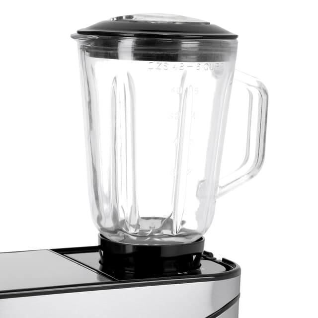 Geepas Multi-Function Kitchen Machine, GSM43044 | 10L Stainless Steel Bowl With Lid | 1.5L Glass Blender Jar | Meat Grinder | 6 Speed Control | Kitchen Electric Mixer With Dough Hook, Whisk, Beater