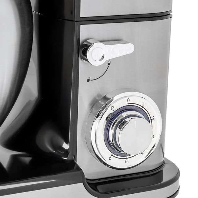 Geepas Multi-Function Kitchen Machine, GSM43044 | 10L Stainless Steel Bowl With Lid | 1.5L Glass Blender Jar | Meat Grinder | 6 Speed Control | Kitchen Electric Mixer With Dough Hook, Whisk, Beater