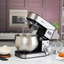 Geepas Digital Multi-Function Kitchen Machine, GSM43046 | 6 Speed Control | Kitchen Electric Mixer with Dough Hook, Whisk, Beater | 5L Stainless Steel Bowl with Lid | 1300W Powerful Motor