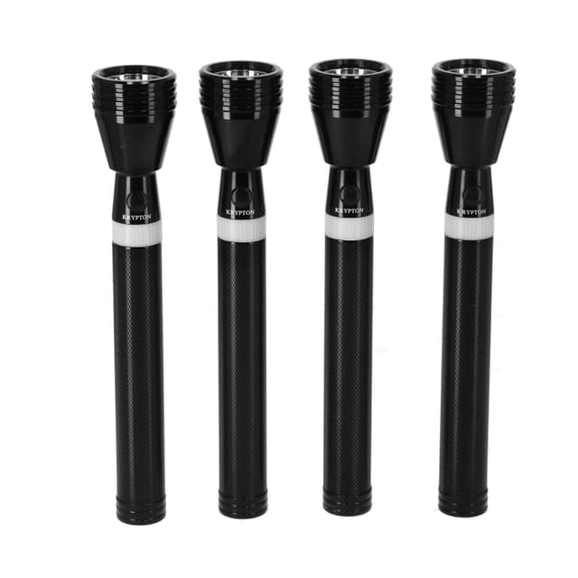 Krypton Rechargeable Led Flashlight 4Pc - High Power Flashlight Super Bright Cree Led Torch Light