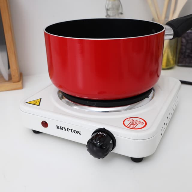 Krypton 1000W Single Burner Hot Plate For Flexible Precise Table Top Cooking - Cast Iron Heating
