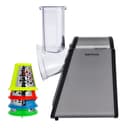 Krypton 4-in-1 Salad Maker, Stainless Steel Housing, KNSM6306 | Stainless Steel Blades | 4 Attachments | Noiseless Operation | Anti-Slip Rubber Feet | 2 Years Warranty