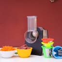 Krypton 4-in-1 Salad Maker, Stainless Steel Housing, KNSM6306 | Stainless Steel Blades | 4 Attachments | Noiseless Operation | Anti-Slip Rubber Feet | 2 Years Warranty