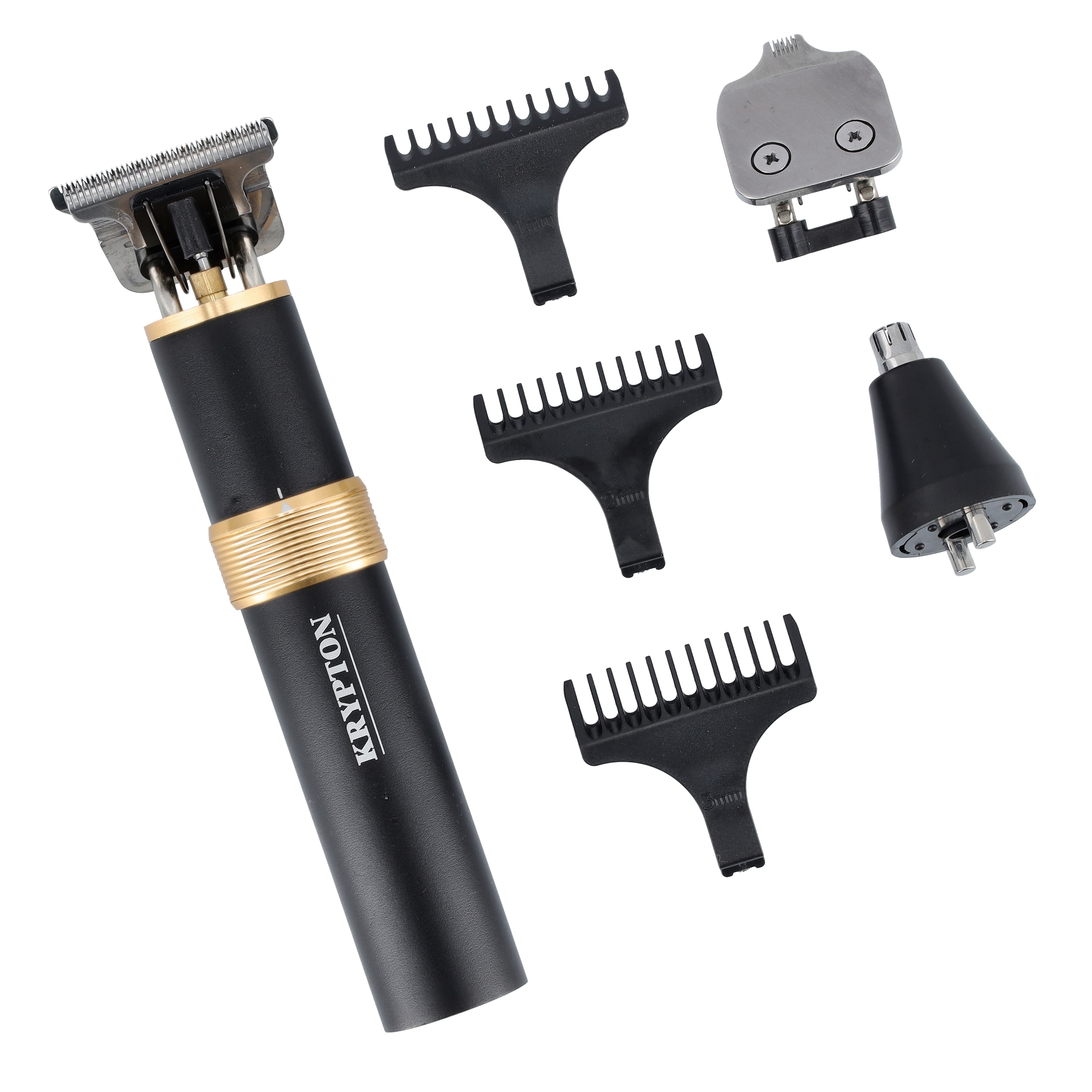Krypton 3-In-1 Grooming Kit, Rechargeable Grooming Kit, KNTR5426 | 1200mAh Lithium Battery, Aluminum Housing, 6300RPM, Charging Light Indicator, USB Charging
